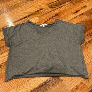 Gray crop top